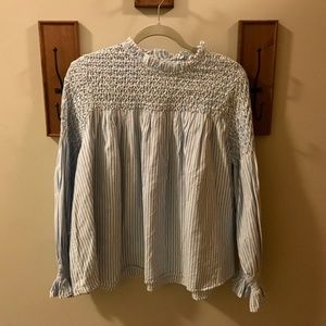 ANTHROPOLOGIE BLUE AND WHITE TOP